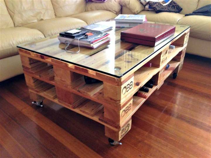 DIY Industrial Style Pallet Coffee Table to Sell 