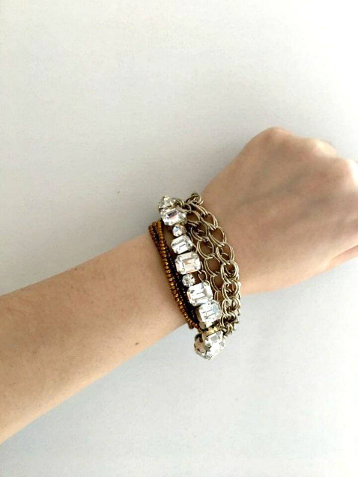 Simple DIY Inspired Bling Bracelet