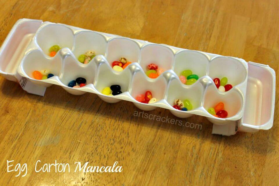 DIY Mancala Game Egg Carton Craft