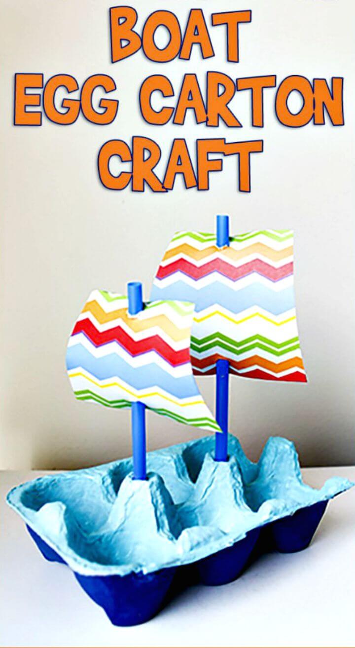 DIY Mayflower Boat Egg Carton Craft