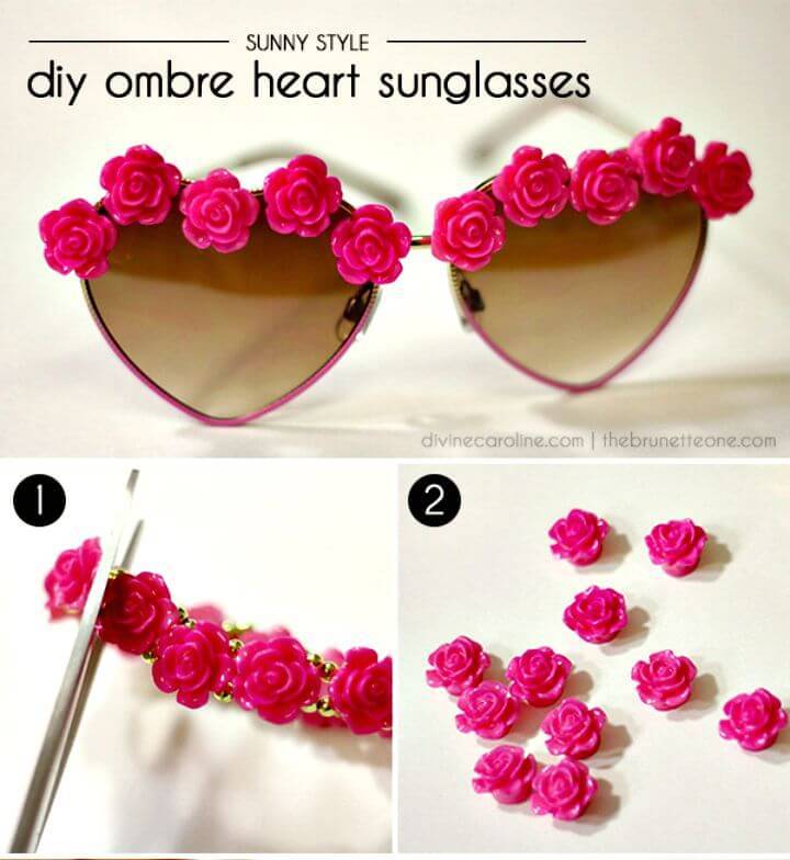 DIY Ombre Heart Glasses - Summer Fashion Ideas