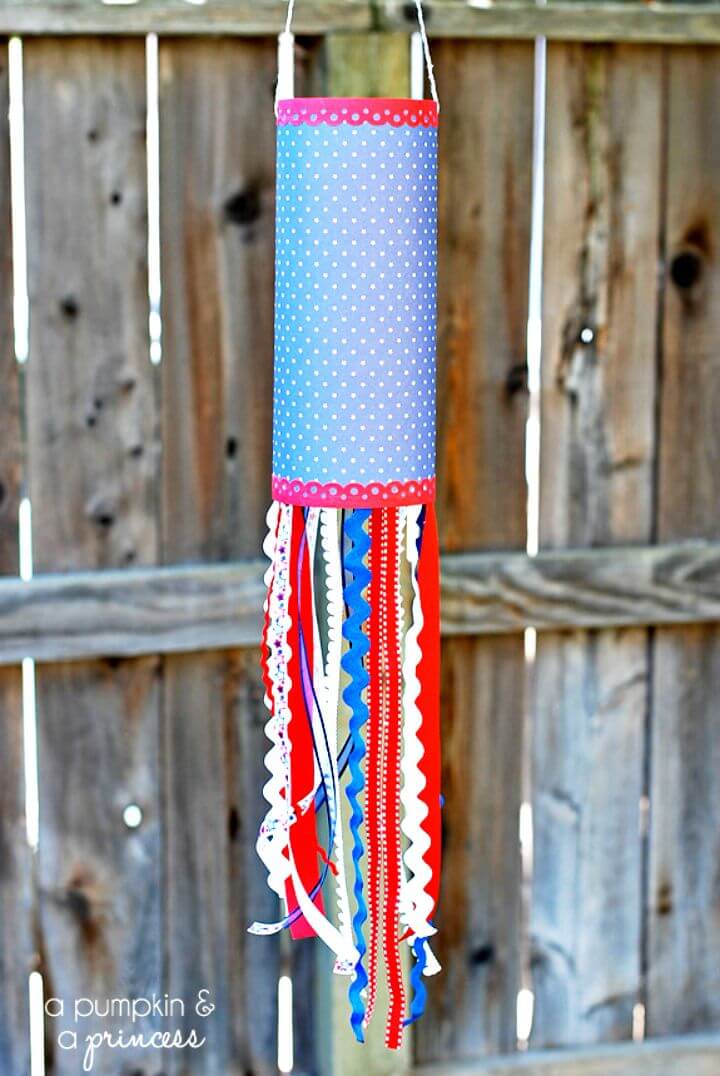 Easy DIY Patriotic Paper Windsock - Summer Activities for Kids