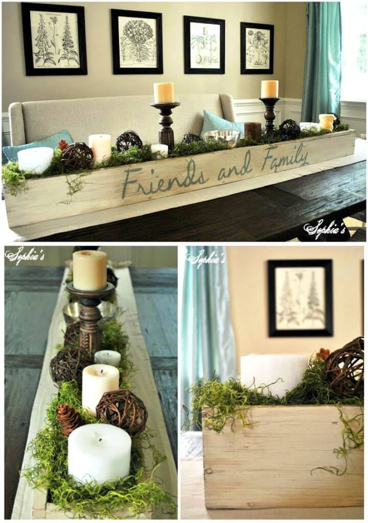 How to Build Planter Wooden Box Centerpiece