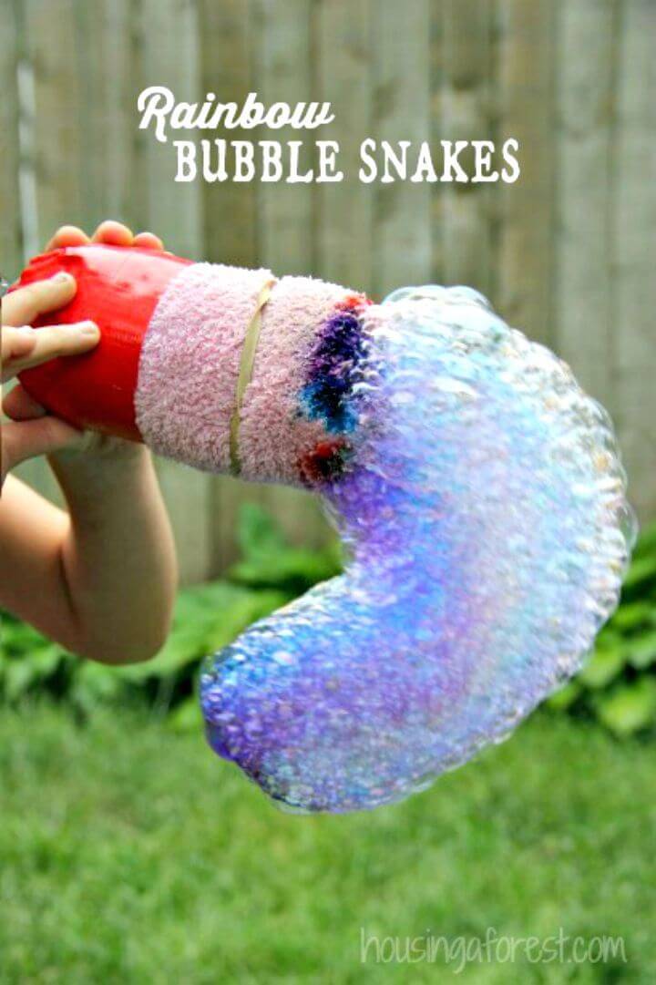 How to Make Rainbow Bubble Snakes