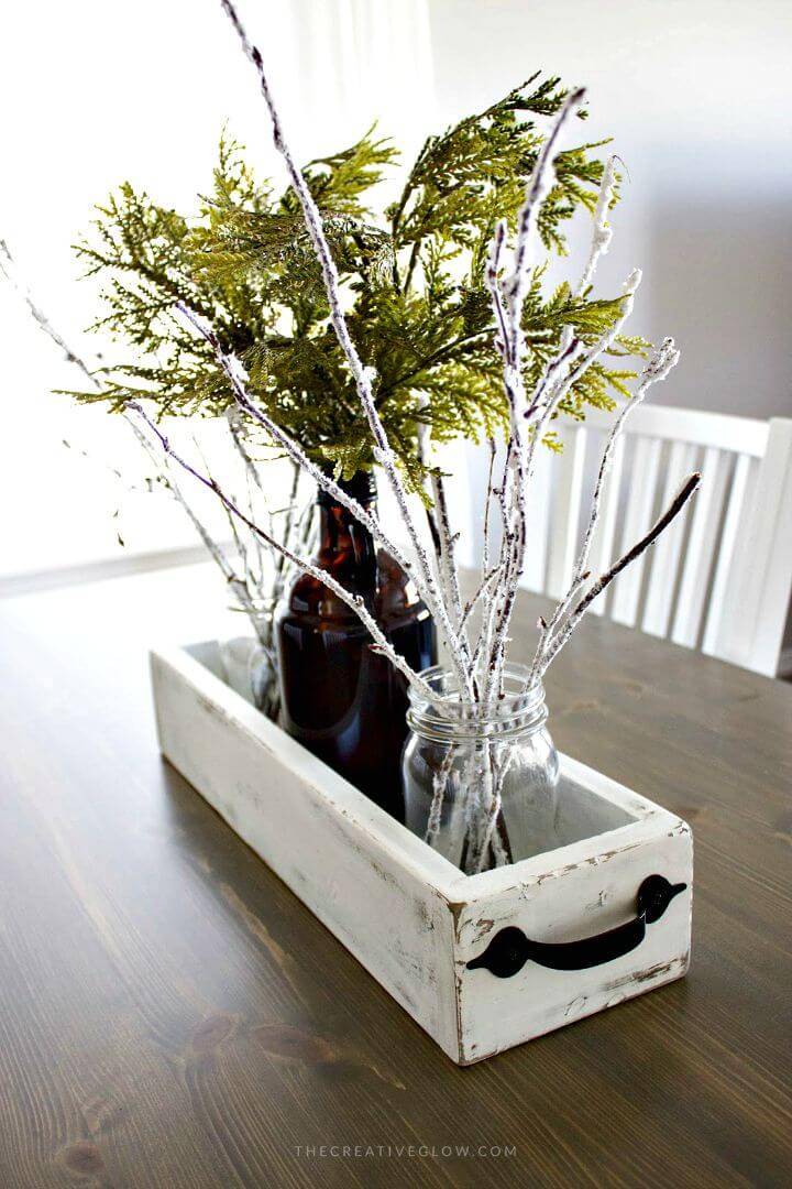 How To Build Rustic Wood Drawer Box Centerpiece