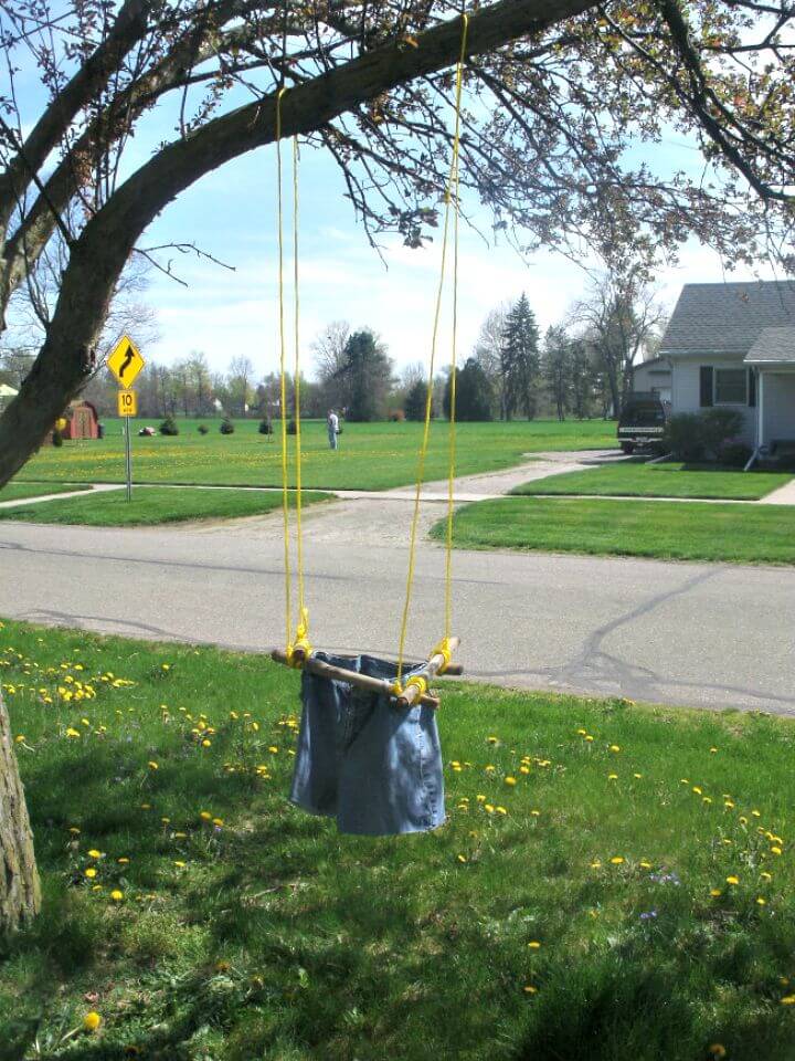 DIY Toddler Swing From Recycled Materials