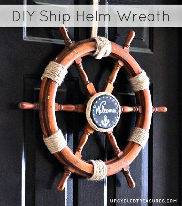 Upcycle a Ship Helm Into a Nautical Wreath