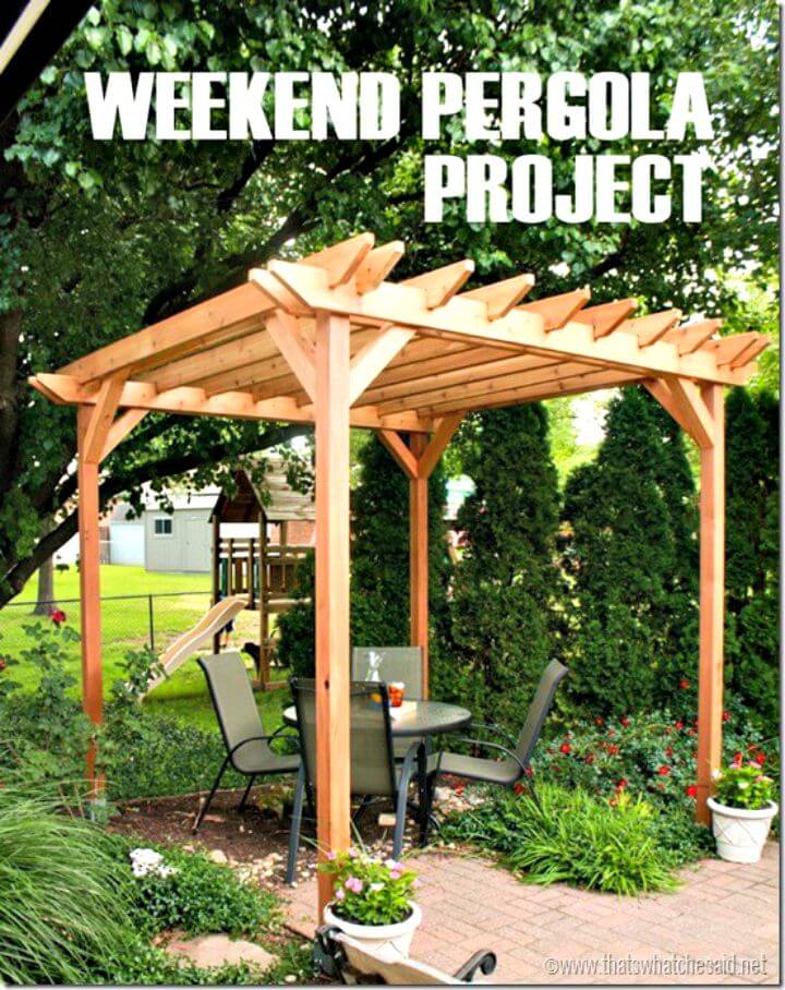 16 DIY Pergola Projects | Build for Garden with Plans ⋆ DIY Crafts