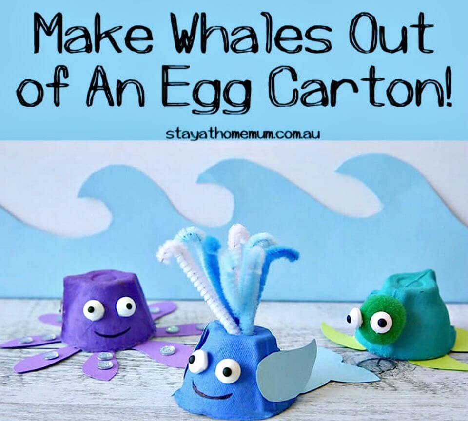 DIY Whales Out of An Egg Carton