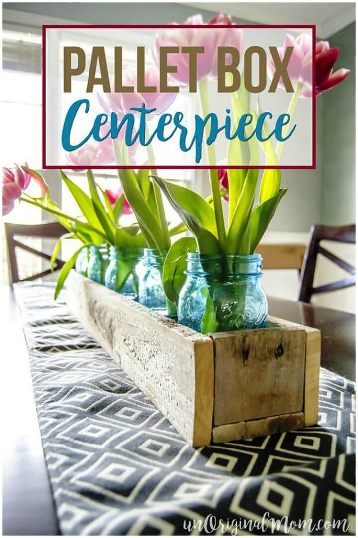 Adorable DIY Wood Pallet Box Centerpiece Tutorial