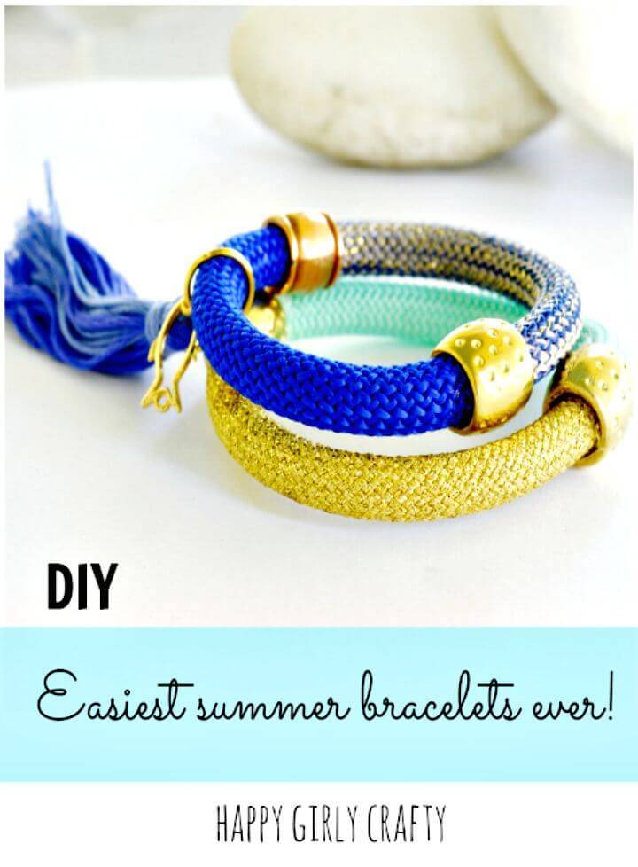 Easiest DIY Summer Bracelets - Homemade Jewelry Ideas 