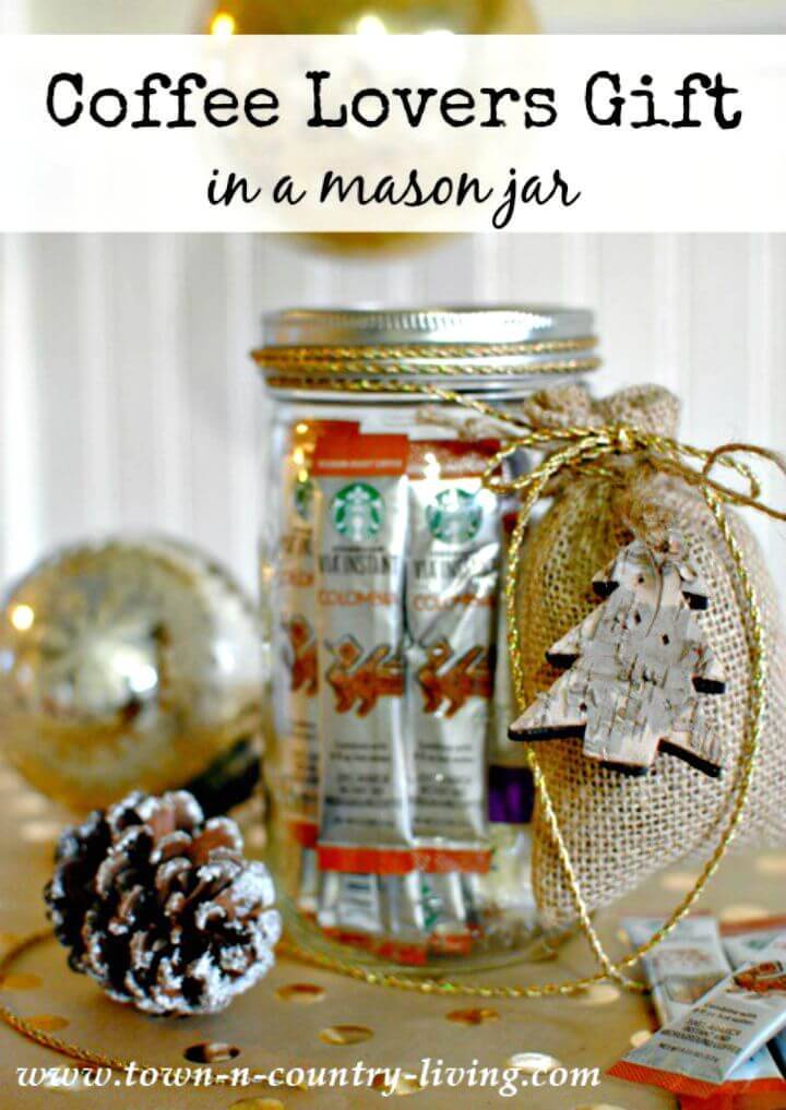 Easy DIY Coffee Lovers Gift in a Mason Jar