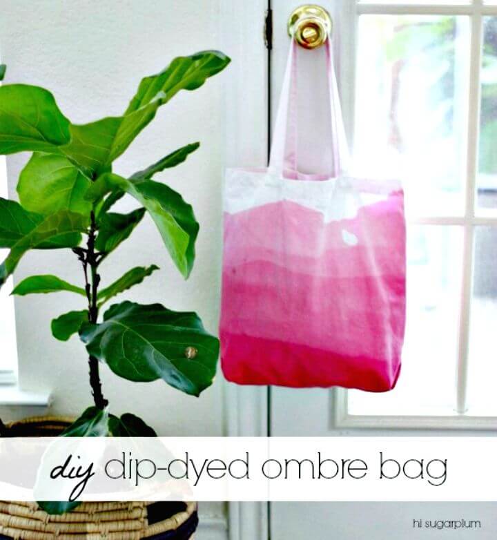 Easy DIY Dip-dyed Ombre Bag - Mothers Day Gifts