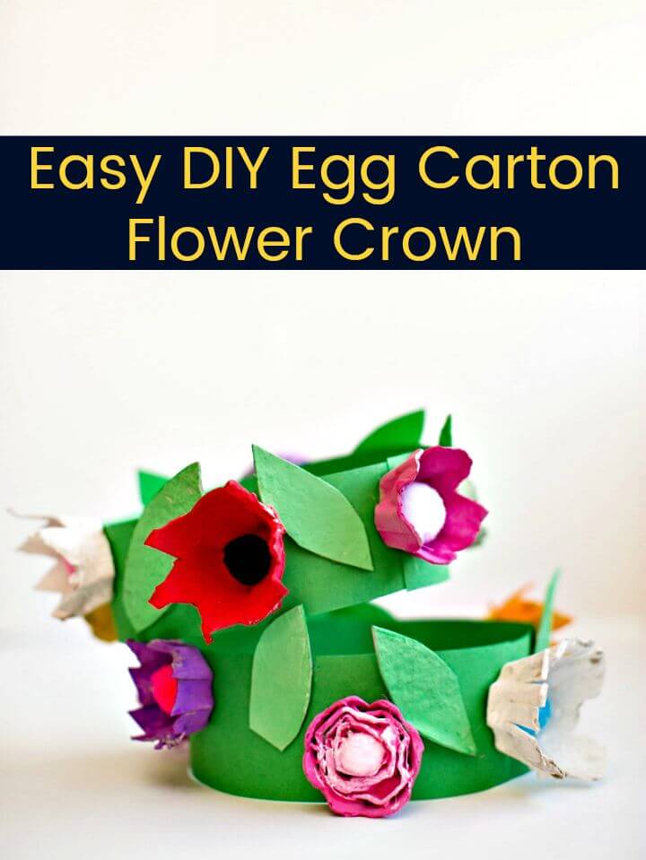 Easy DIY Egg Carton Flower Crown