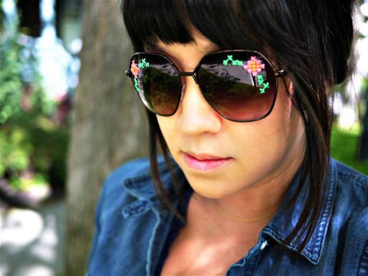 How to Make Embroidered Sunglasses - DIY Summer Fashion 