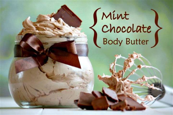 DIY Mint Chocolate Whipped Body Butter Recipe - Mothers Day Gifts