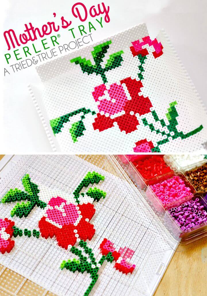 Easy DIY Mother’s Day Perler Bead Tray