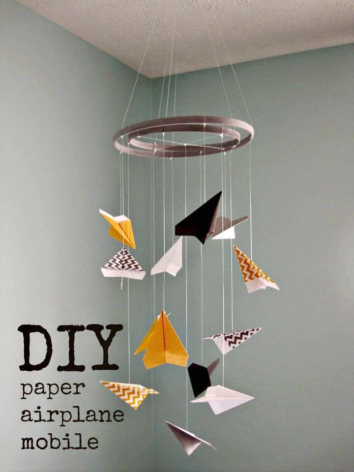 How to Make Paper Airplane Mobile