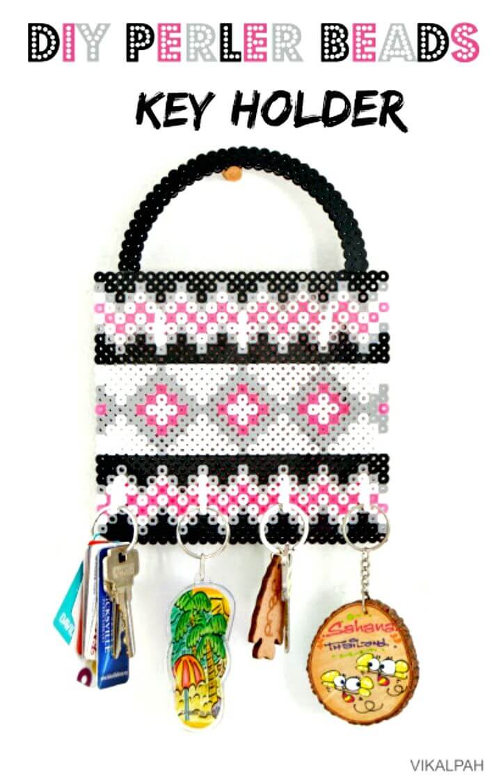 Easy DIY Perler Beads Key Holder