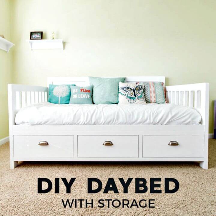 Easy DIY Daybed With Storage Drawers