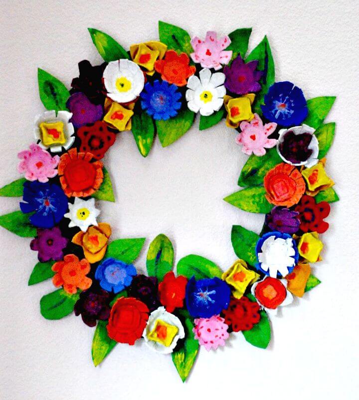 Gorgeous DIY Egg Carton Wreath