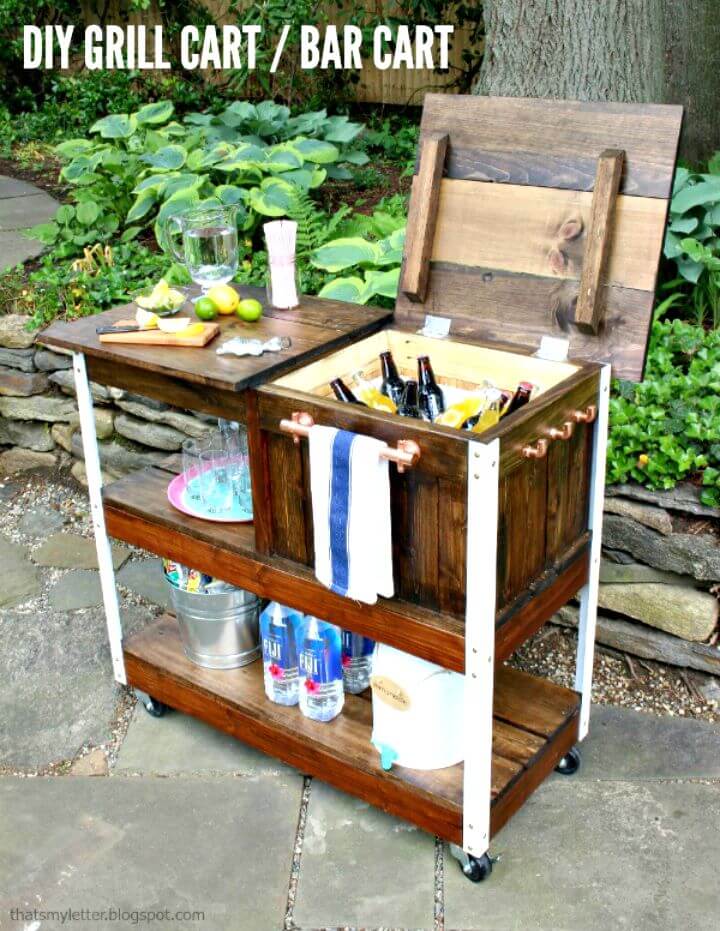 How To Build Grill Cart or Bar Cart - DIY