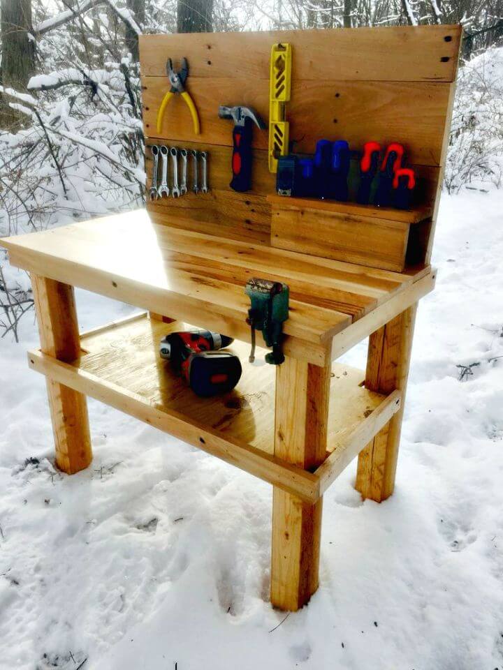 How To Build Kids Pallet Workbench to Sell 