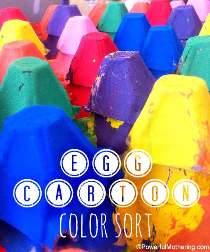 How To Create Egg Carton Crafts - A Color Sort Activity