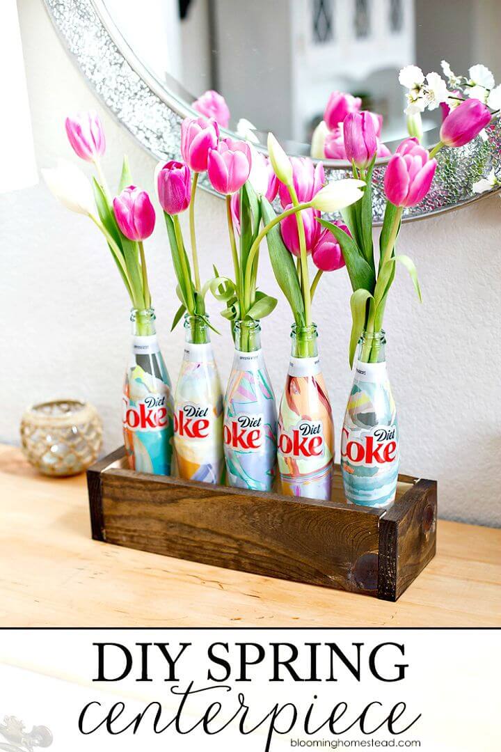 Adorable DIY Spring Wood Box Centerpiece