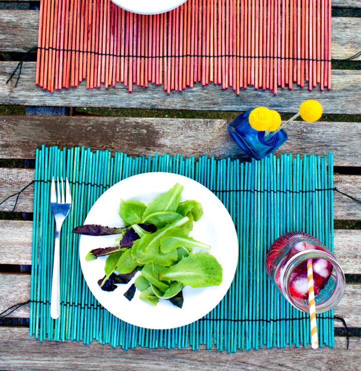 Handmade Dyed Bamboo Place-Mats