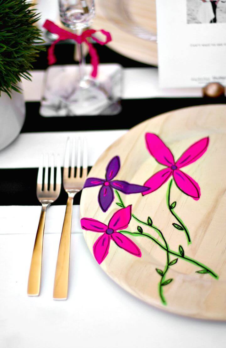 How To Make Floral Plate Chargers - DIY Summer Party Decorations Ideas
