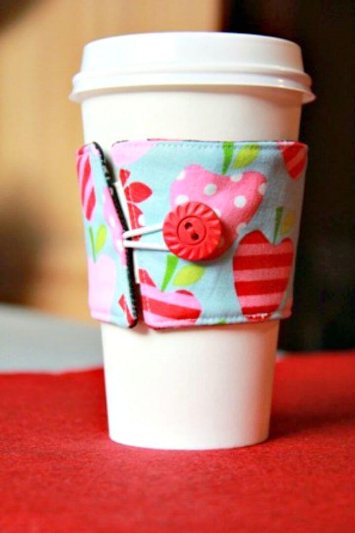 How To Make Reversible Coffee Cup Sleeves - DIY