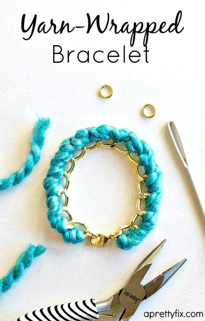 How To Make Yarn-Wrapped Bracelet - DIY