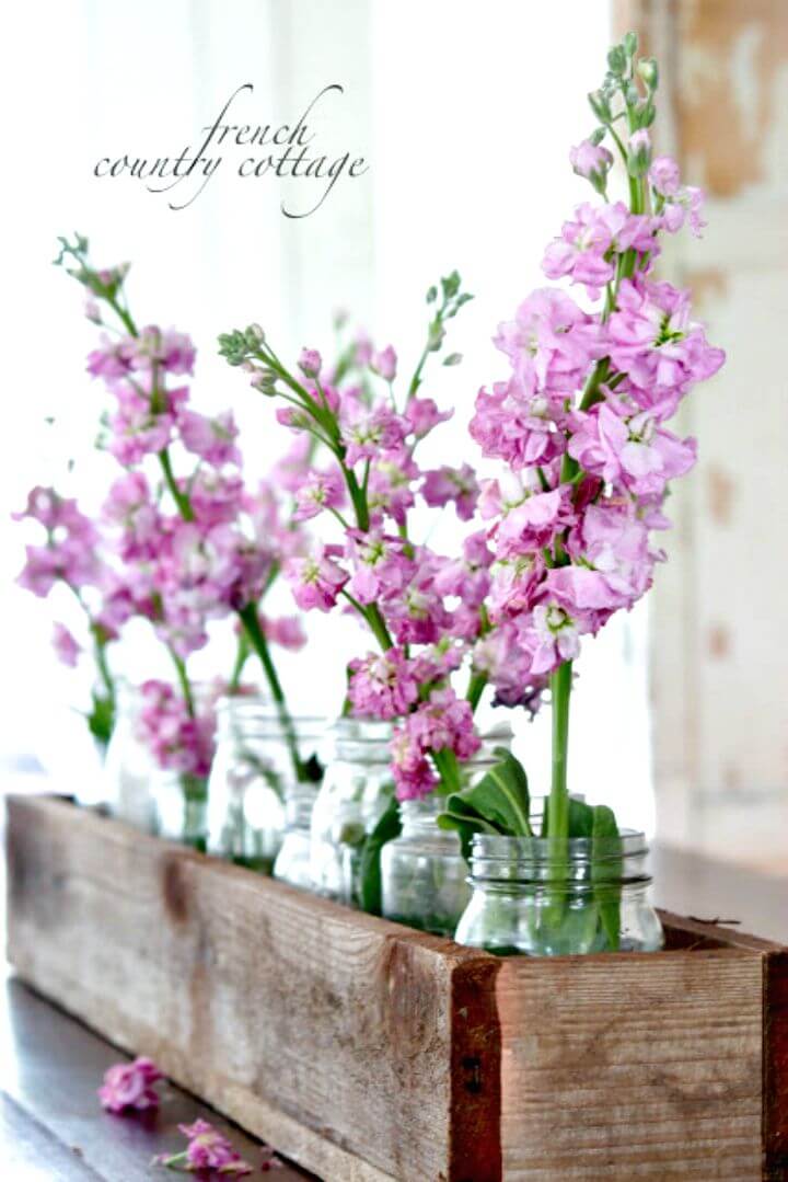 DIY Rustic Wood Box Centerpiece Tutorial