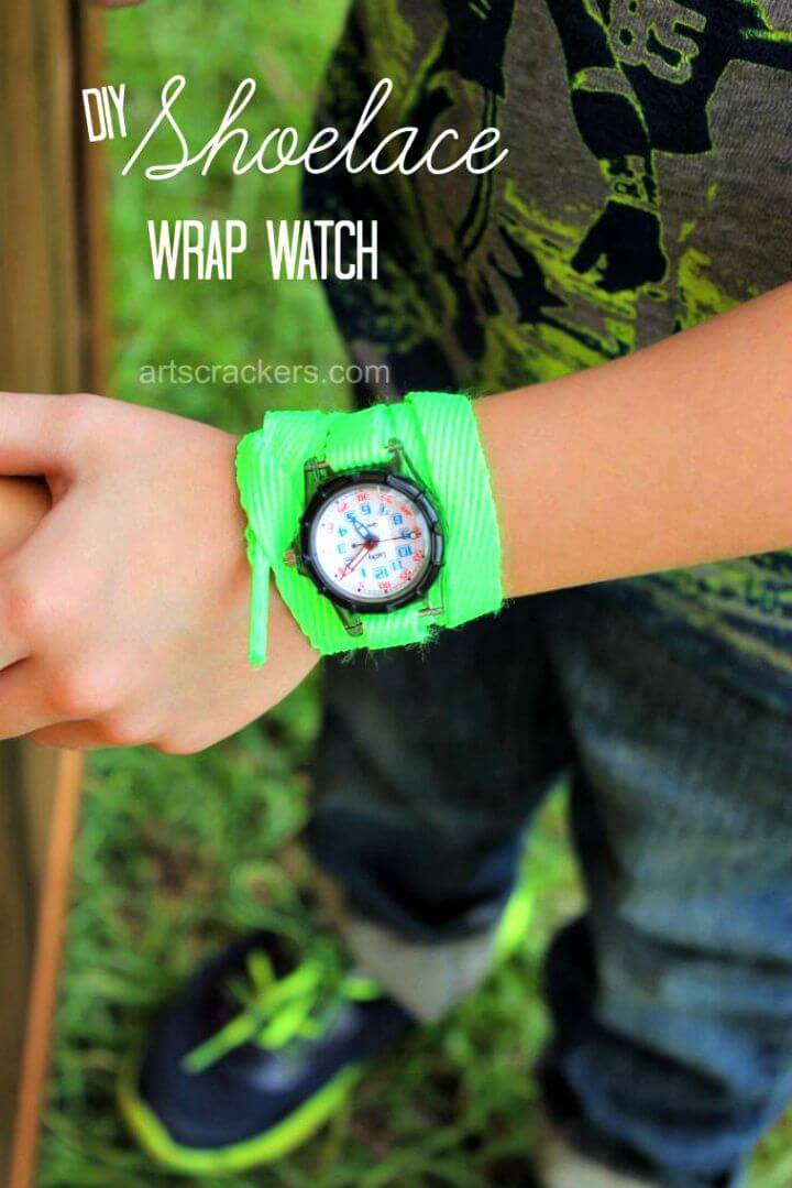 How to Make Shoelace Wrap Watch - DIY