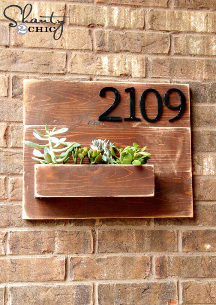 DIY Address Number Wall Planter