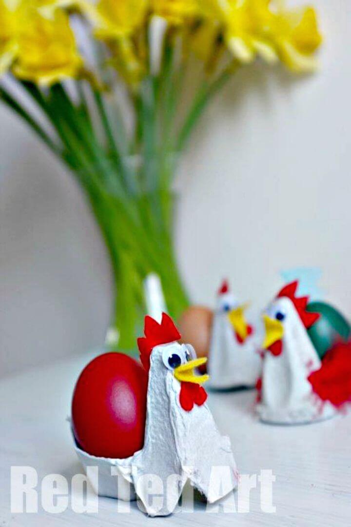 Easy to Make Egg Carton Chicken Egg Cups