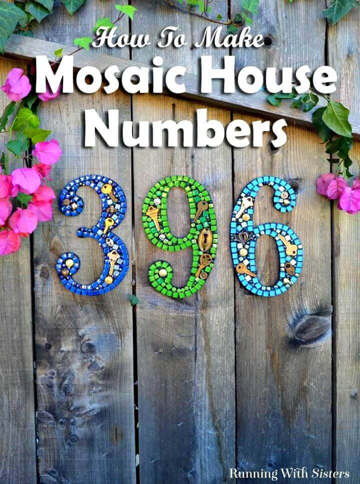 Make Your Own Mosaic House Numbers - DIY
