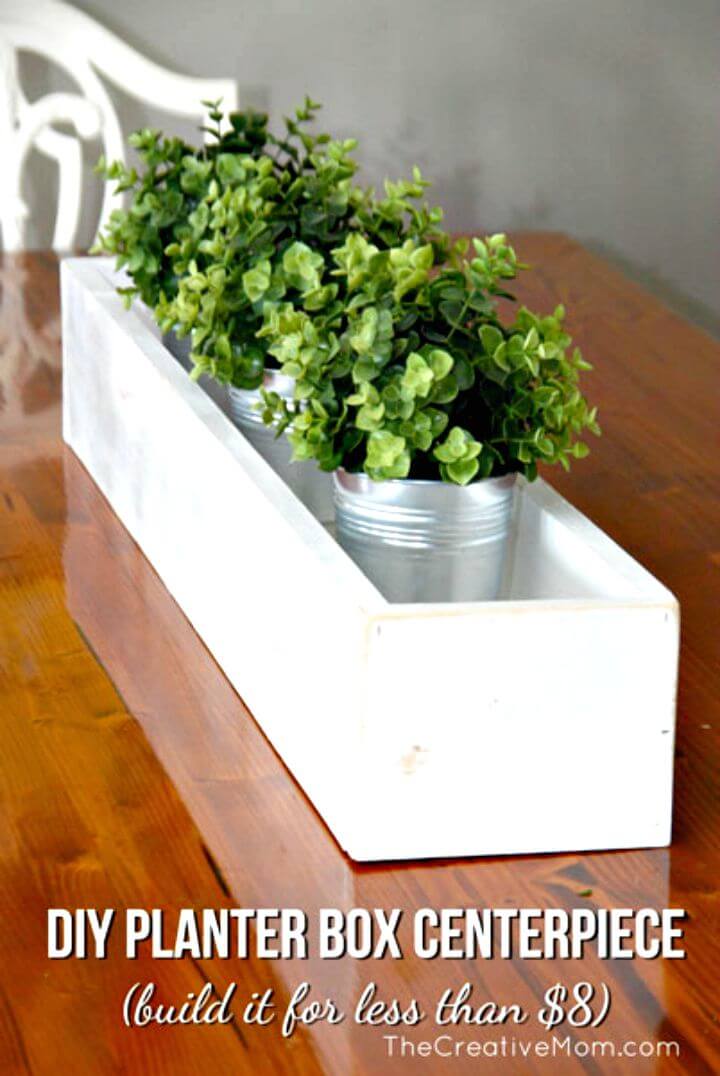 Inexpensive DIY Planter Box Centerpiece