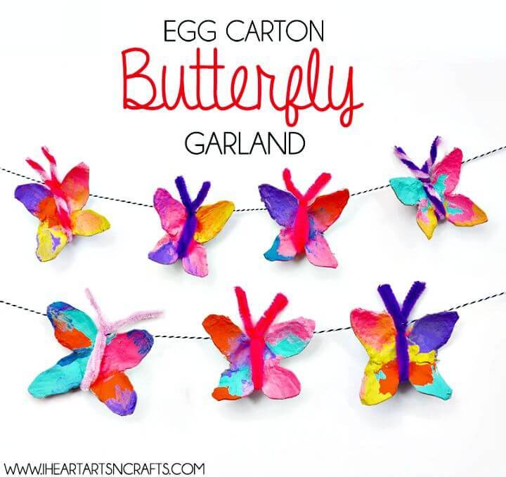 Make an Egg Carton Butterfly Garland - DIY for Nursery Room 