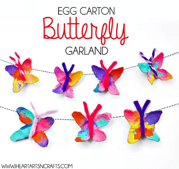 Make an Egg Carton Butterfly Garland - DIY for Nursery Room 