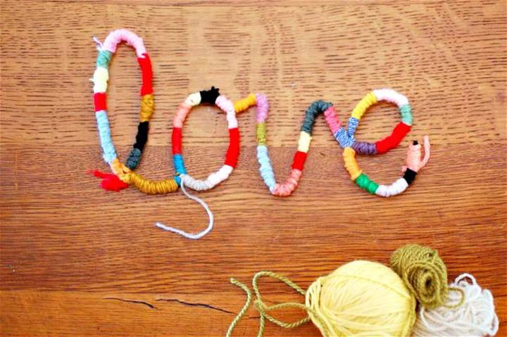 How to Make a LOVE Yarn Fonts