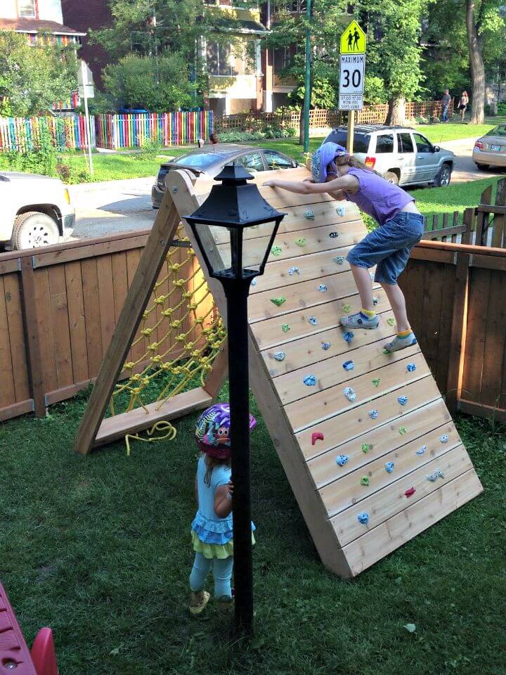 DIY Climbing Wall and Cargo Net for Kids 