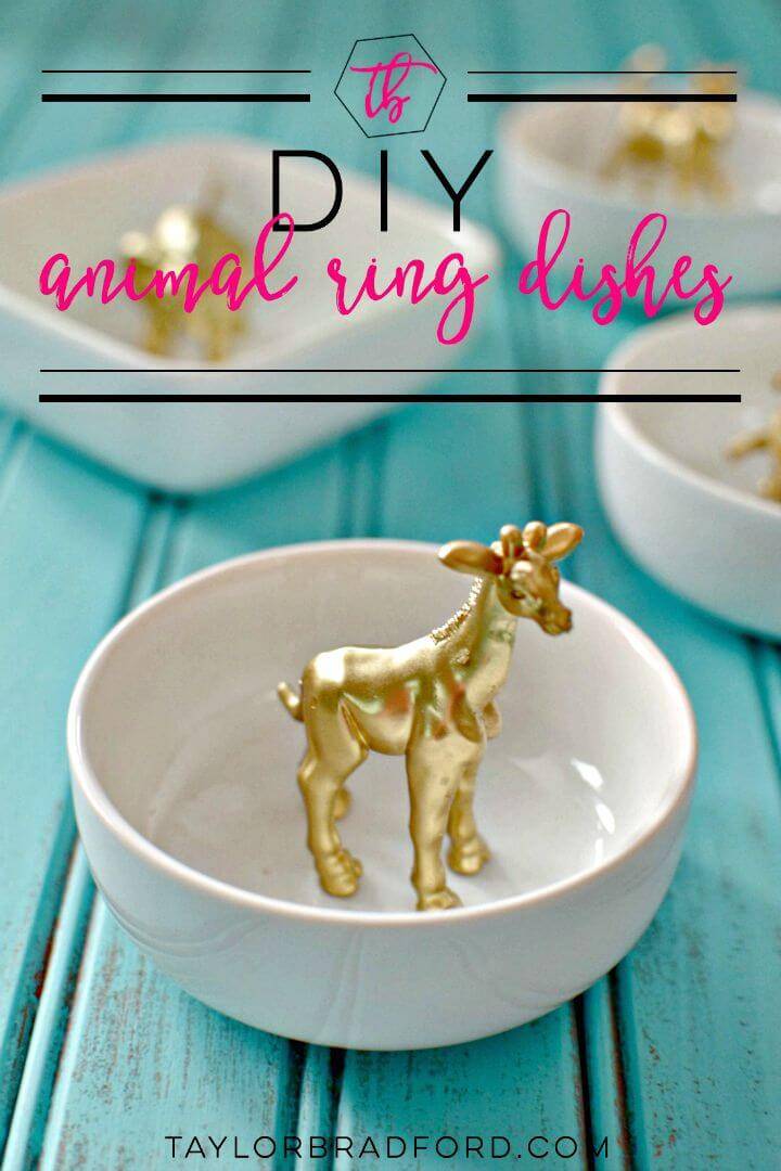 Quick DIY Gold Animal Ring Dishes - Gift for Jewelry Lovers 