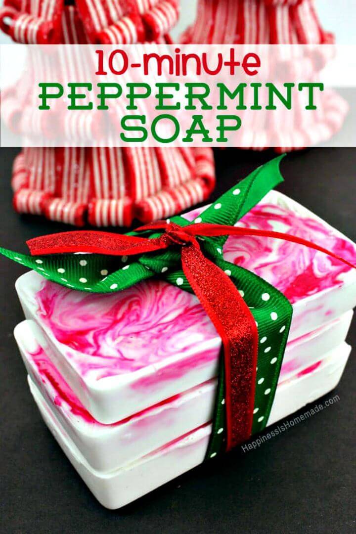Quick DIY Peppermint Soap - Holiday Gift Idea