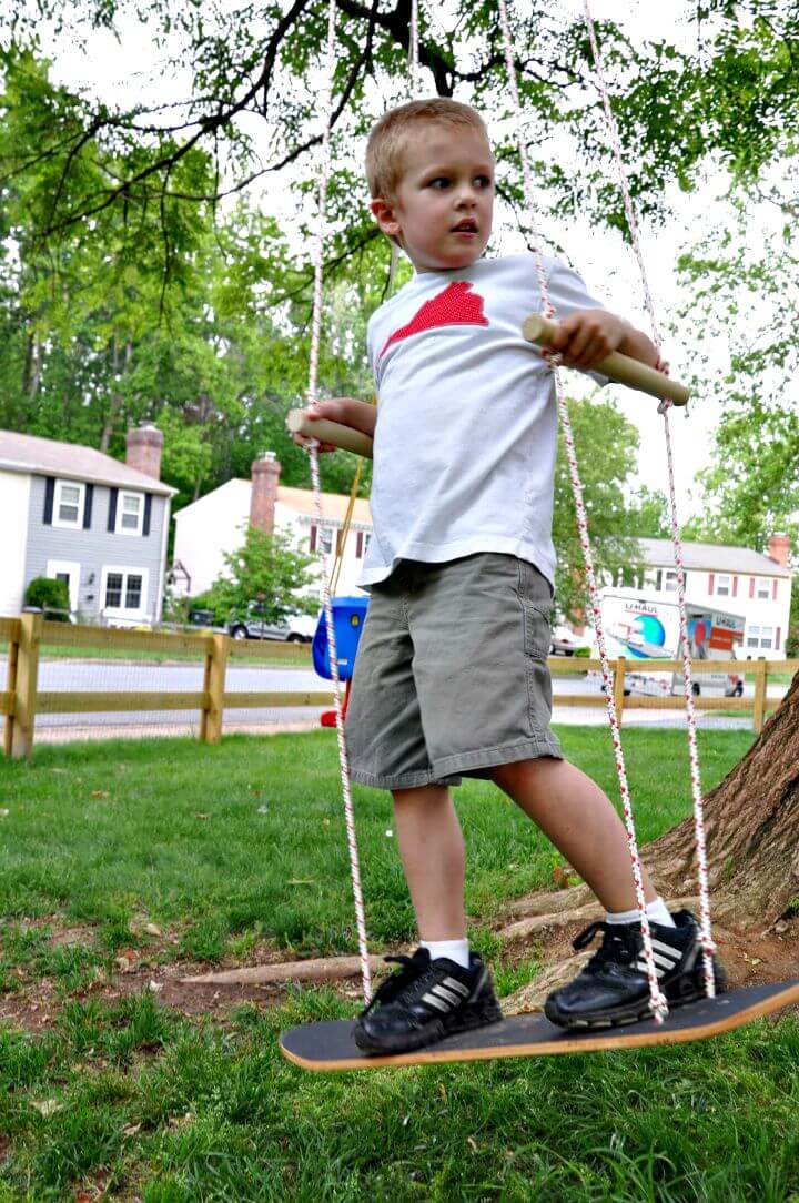 DIY Skateboard Swing for Kids 