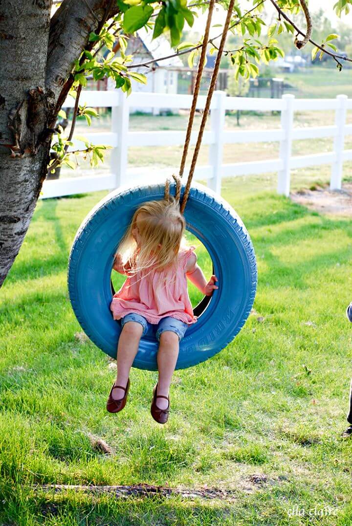 DIY Reuse Tire Swing in Your Backyard