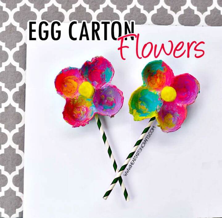 Beautiful Egg Carton Flowers - Simple DIY Crafts 