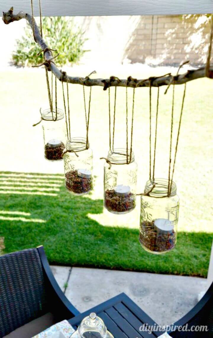 DIY Outdoor Mason Jar Chandelier -Lightning Ideas 