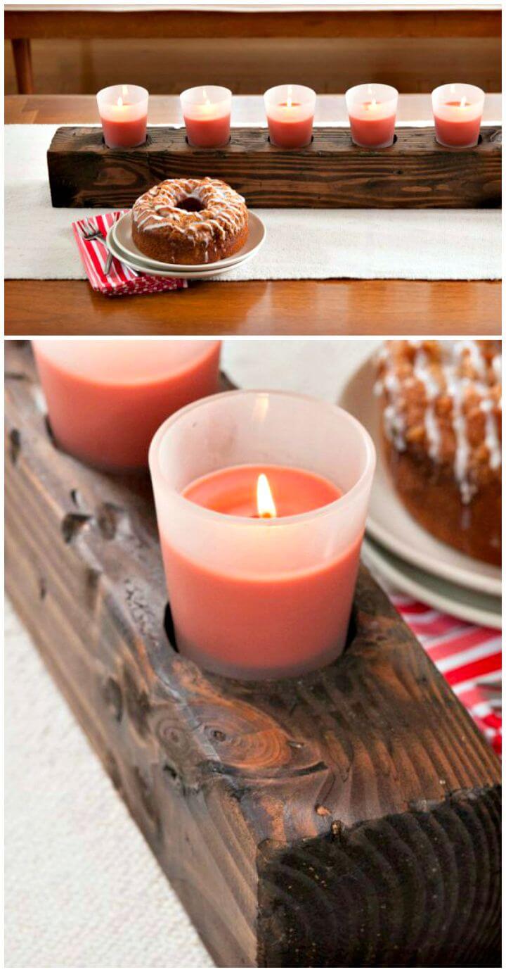 Build a Wooden Candle Centerpiece